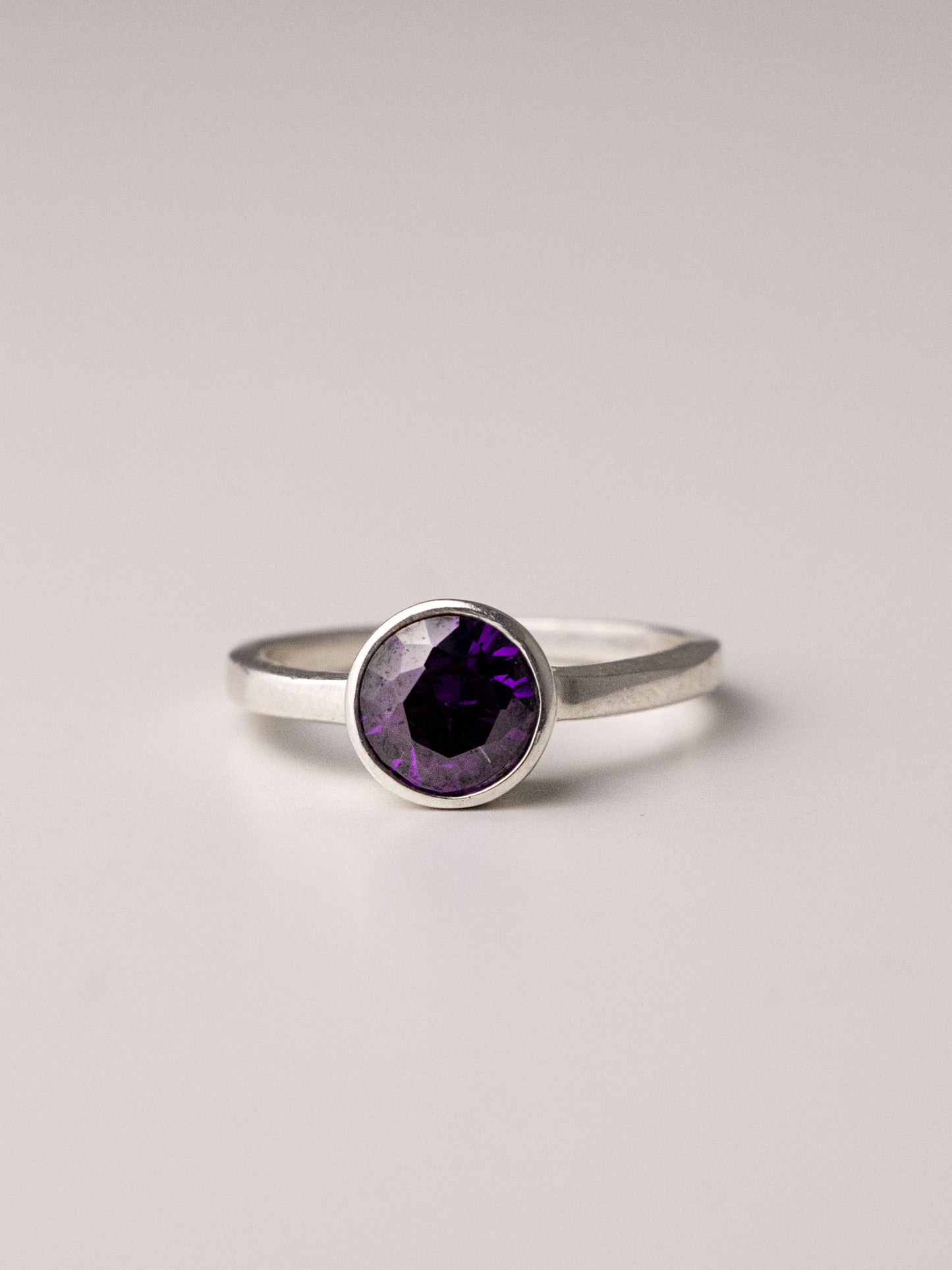 MELODY SILVER RING - Purple