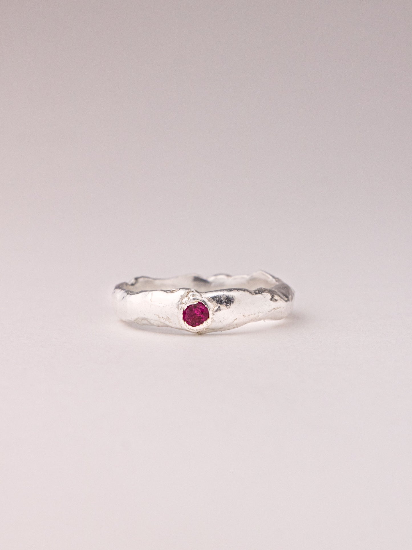 Χειροποίητo χυτό ασημένιο δαχτυλίδι δαχτυλίδι με ζιργκόν