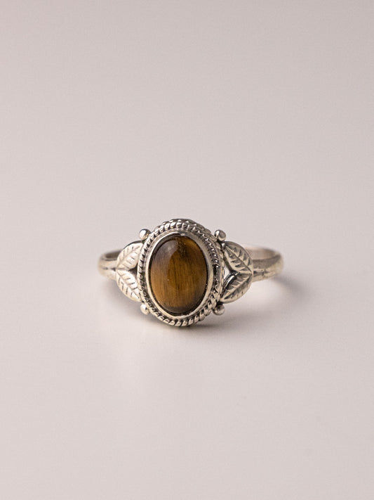 STELLA SILVER RING - Tiger's Eye