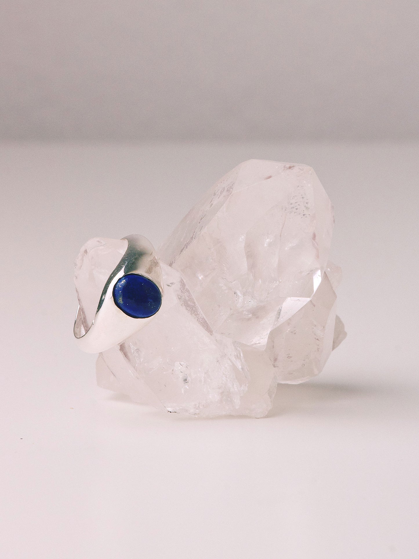 SILVER SPACE RING - LAPIS LAZULI