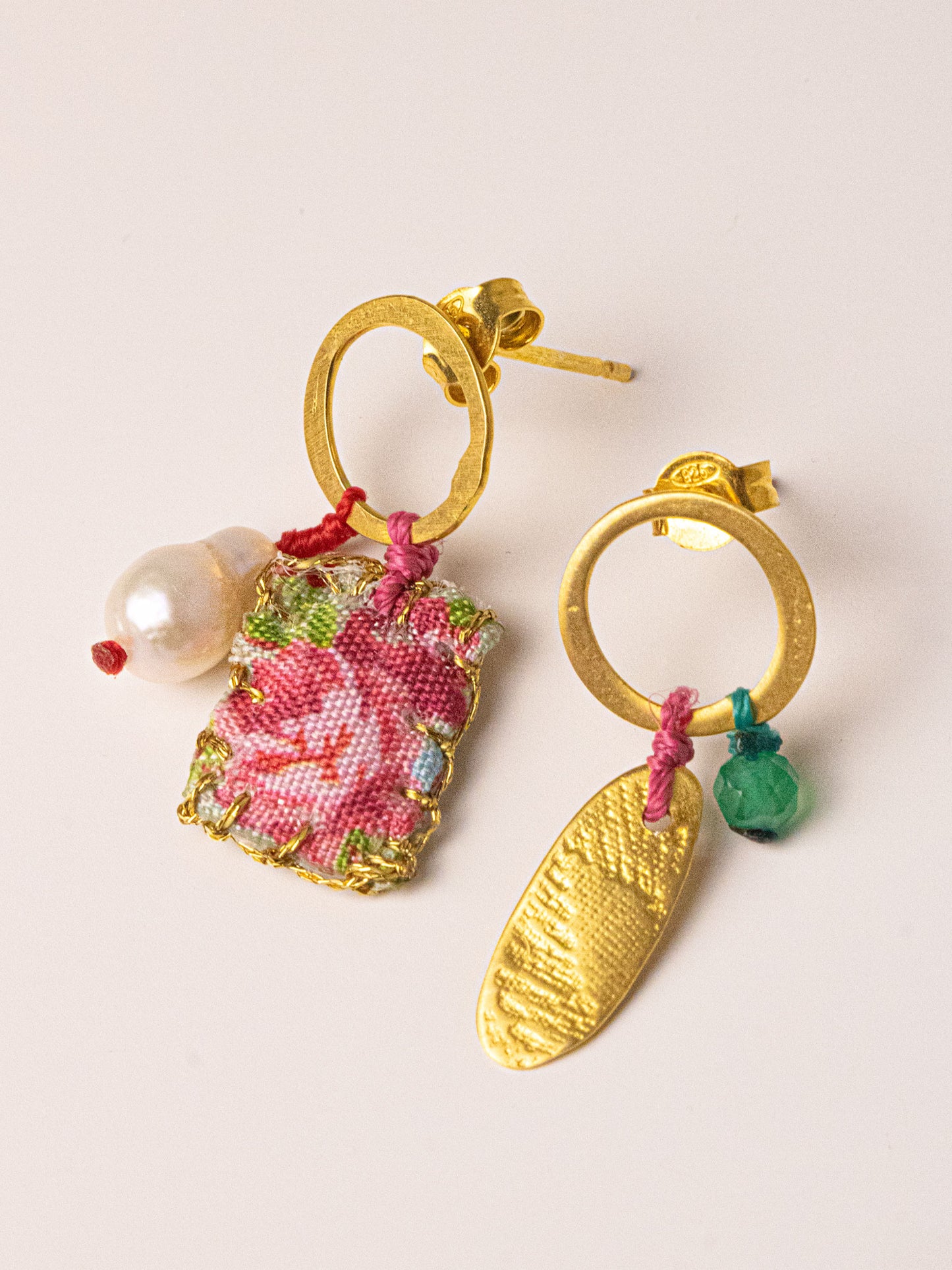 FYLACTO SILVER EARRINGS - Ροζ