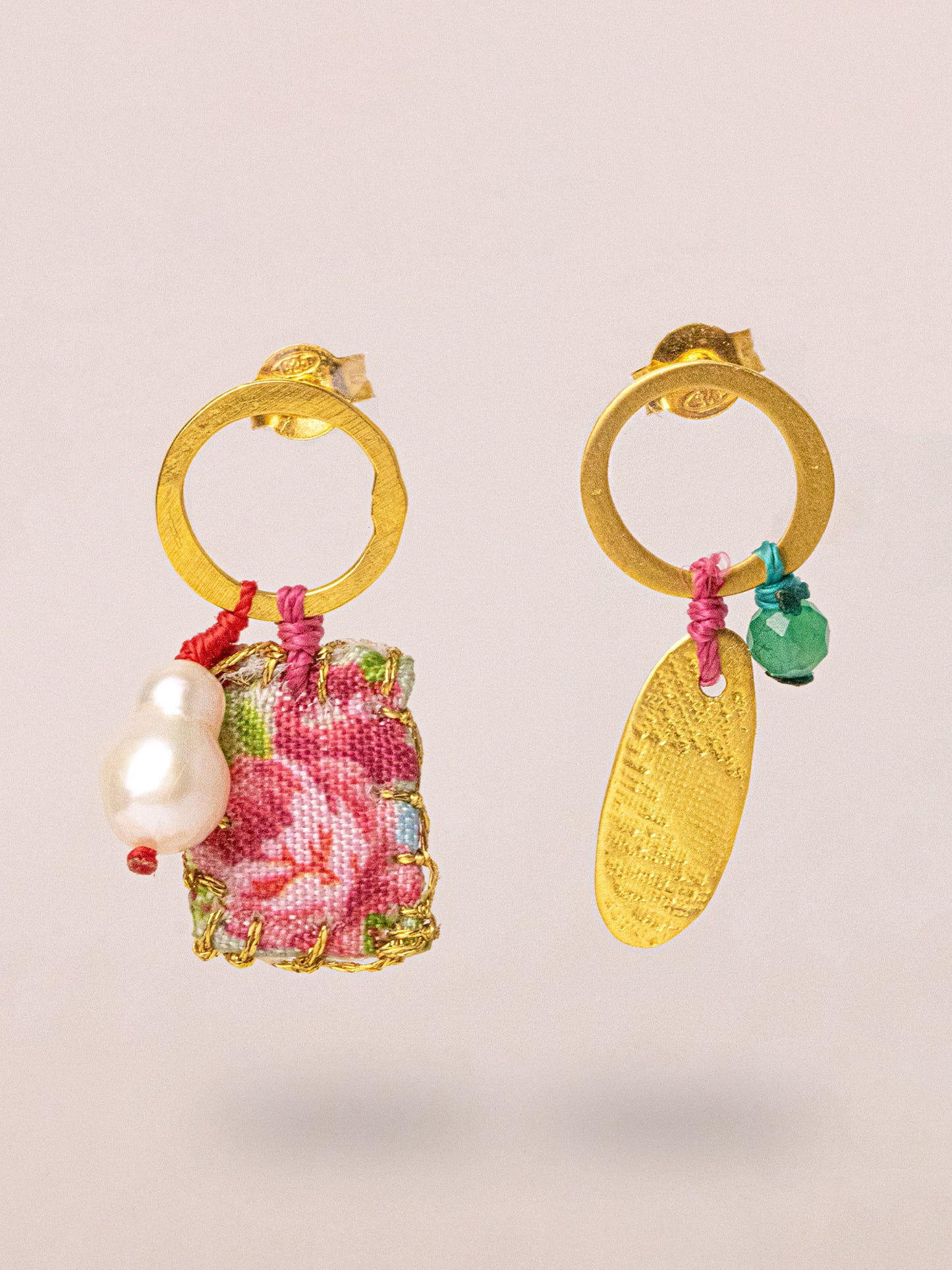 FYLACTO SILVER EARRINGS - Ροζ