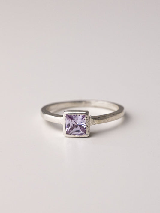 PHOENIX SILVER RING - Lilac