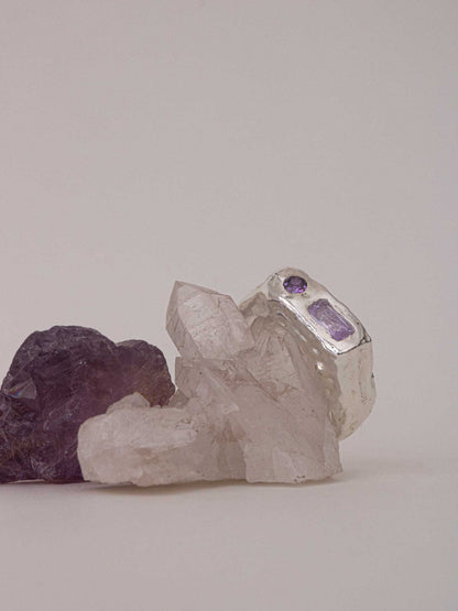 ETHRA SIGNET RING - Μωβ
