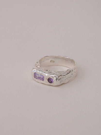 ETHRA SIGNET RING - Μωβ