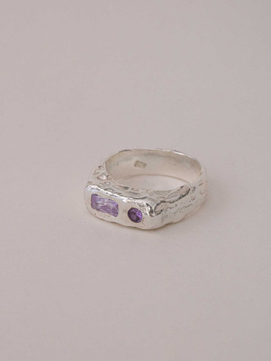 ETHRA SIGNET RING - Μωβ