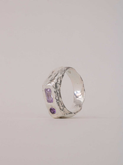 ETHRA SIGNET RING - Μωβ