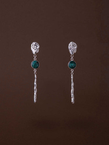 APHRODITE EARRINGS - Σμαράγδι