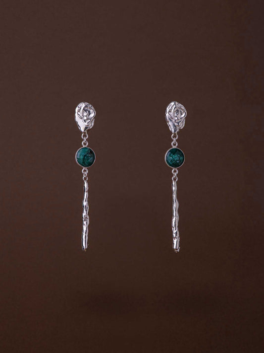 APHRODITE EARRINGS - Σμαράγδι