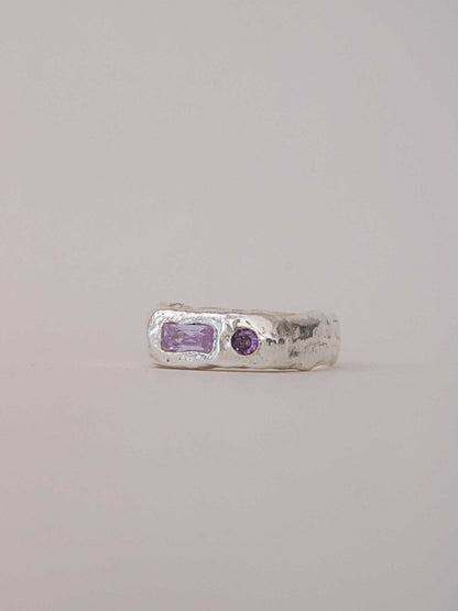 ETHRA SIGNET RING - Μωβ