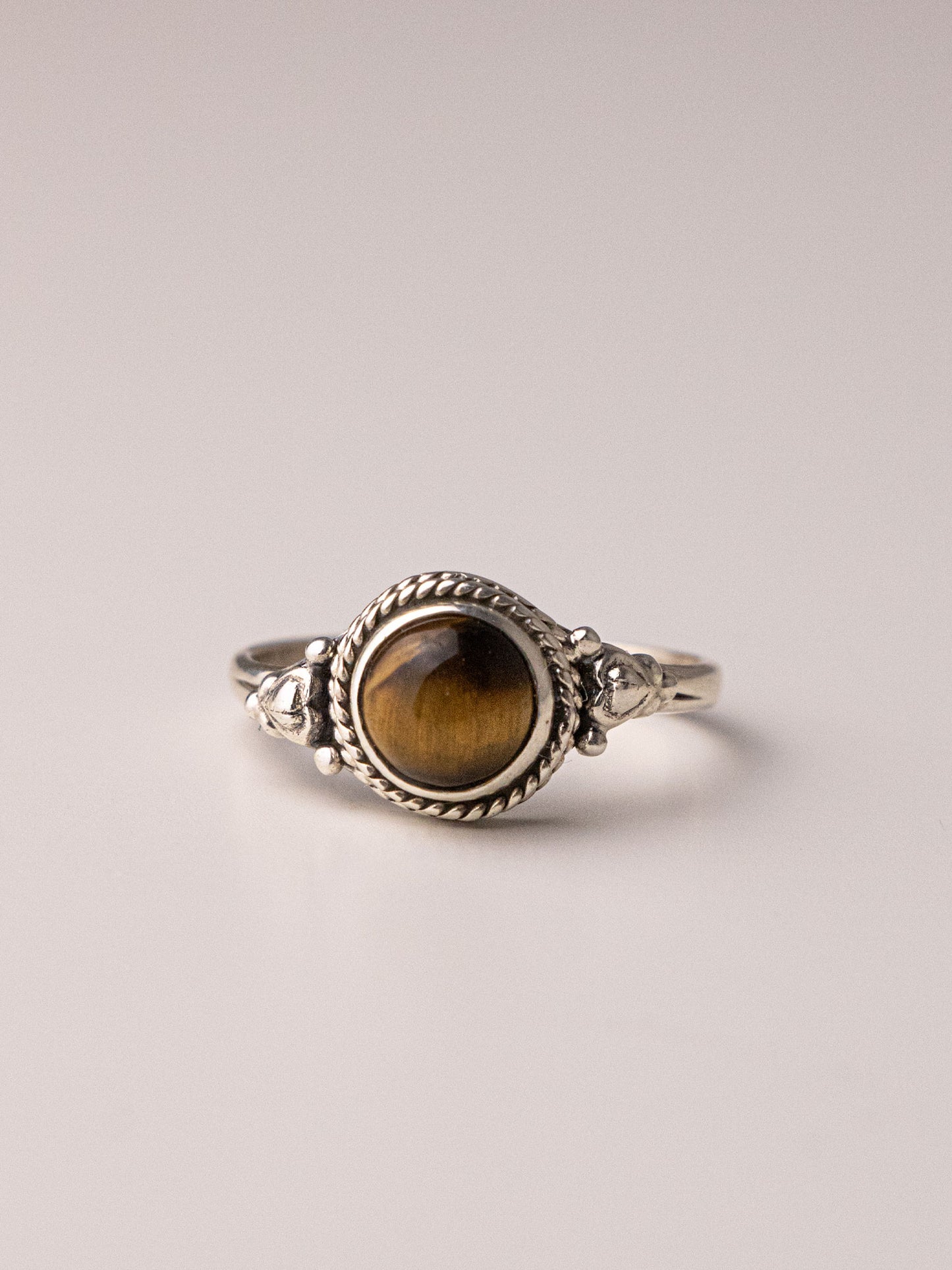 SOLENE SILVER RING - Tiger's Eye