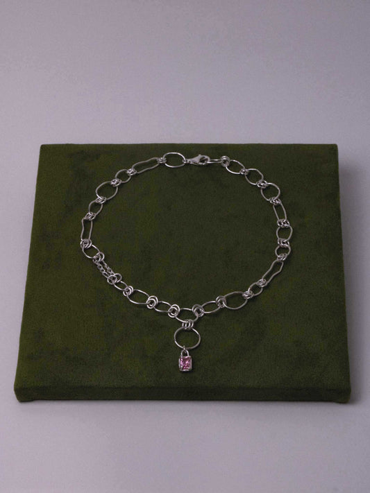MESSALINA SILVER CHAIN ​​- Pink