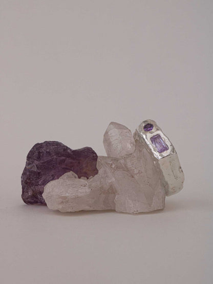 ETHRA SIGNET RING - Μωβ