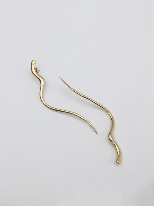 Χειροποίητα σκουλαρίκια με καμπύλες κατασκευασμένο στην Ελλάδα