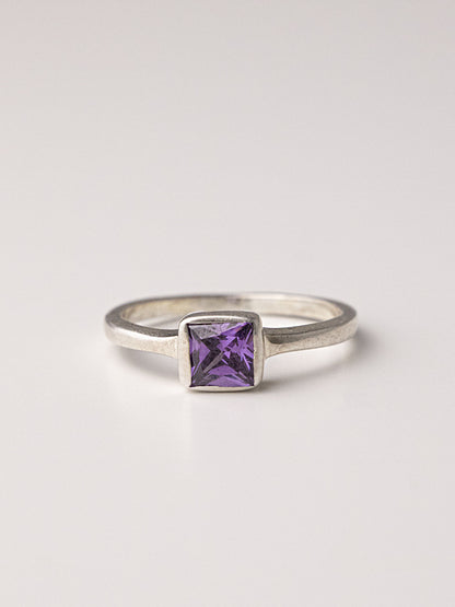 PHOENIX SILVER RING - Purple